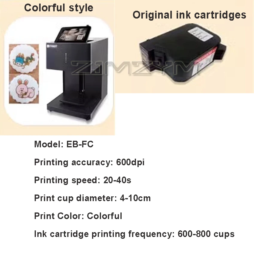 3D Latte Art Coffee Printer Machine Automatic Beverages Food Selfie With WIFI Connection Printing Edible Color Ink Cartridges