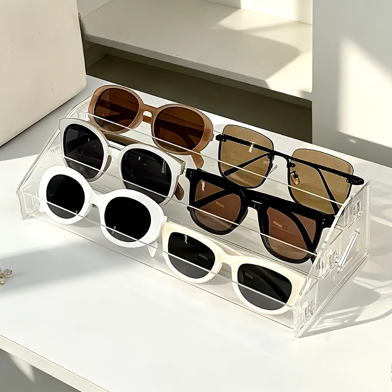 Sunglasses Organizer - Clear Eyeglasses Display - Eyeglasses Storage - Essential Oils Holder- Nail Polish Organizer(3 Layer)