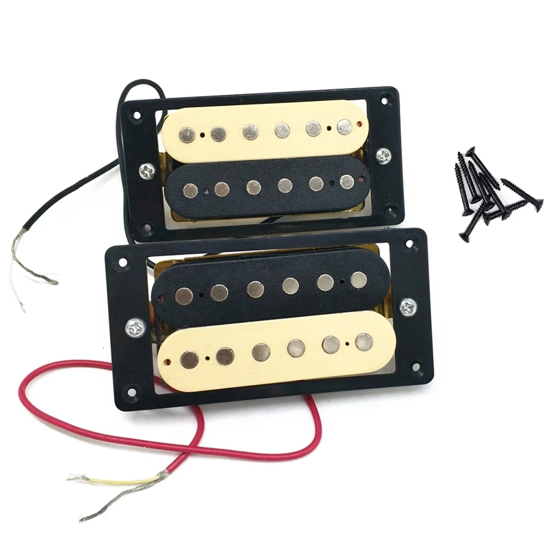 4Pcs Electric Guitar Pickups 50/52 Zebra Faced Humbucker Double Coil Electric Guitar Pickups