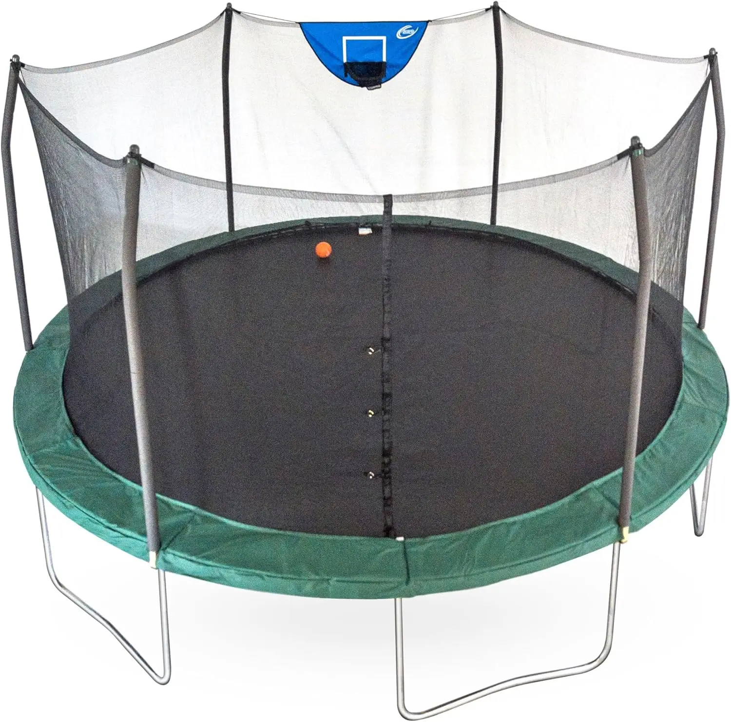 Dunk 8 FT, 12 FT, 15 FT, Round Outdoor Trampoline for Kids with Enclosure Net, Basketball Hoop, AS