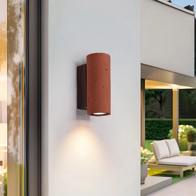 Retro Brick Red Wall Light Led 3W Apartment Homestay Bar Restaurant Corridor Bedside Industrail Decor Sconce Lighting Fixtures