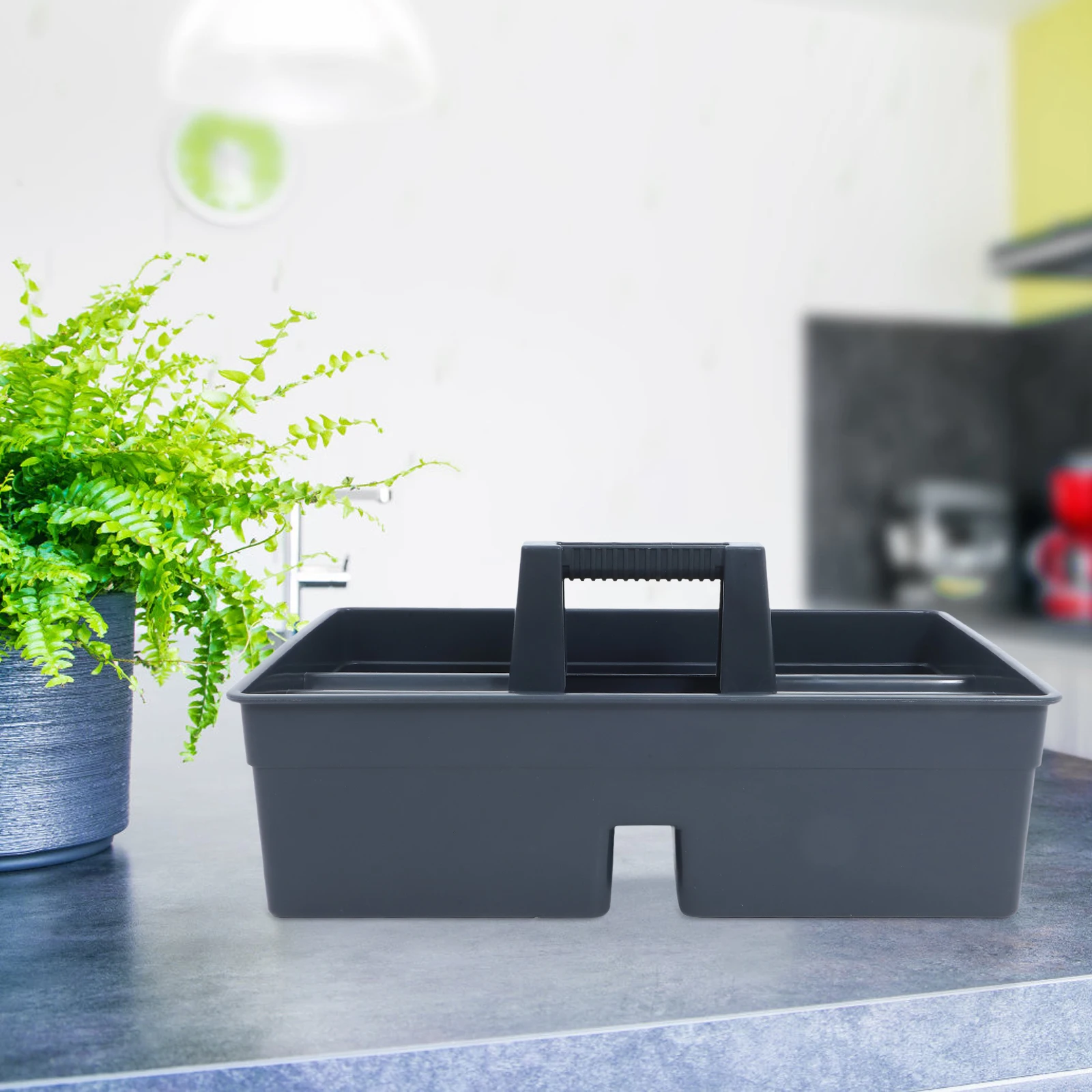 

Large Cleaning Basket Multifunctional Plastic Storage Organizer Handle Cleaning Tools Supplies Container Household Items