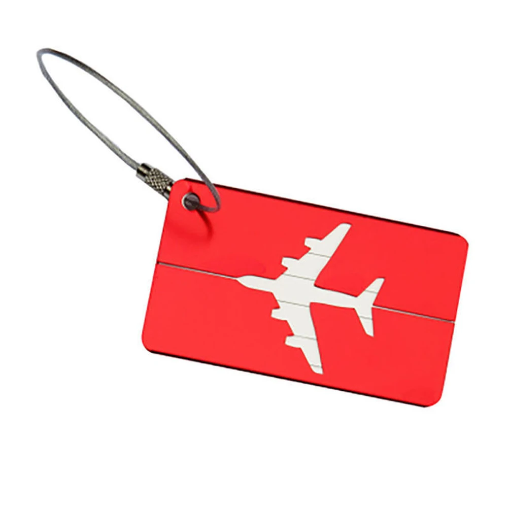 Aluminium Luggage Tag Travel Accessories Baggage Name Tags Suitcase Address Label Holder Organizer for Travel Luggage Strap