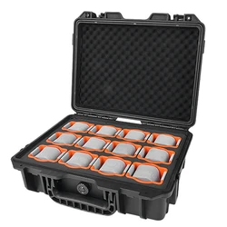 Waterproof Tool Box 12 Slots Watch Suitcase Watch Organizer Box Jewelry Display Storage Case Anti-drop 38*30*14CM