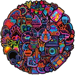 INS Style Neon Sticker Pack para Crianças, Scrapbooking, Viagem, Bagagem, Laptop, Notebook, Carro, Decoração da Parede, Decalques, 10,50 Pcs