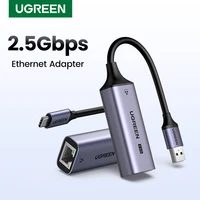 UGREEN Adaptador USB Ethernet 2,5G 2500Mbps Tarjeta de red USB3.0 para computadora portátil PC Servidor NAS Windows Mac OS USB-A/C Adaptador de Internet