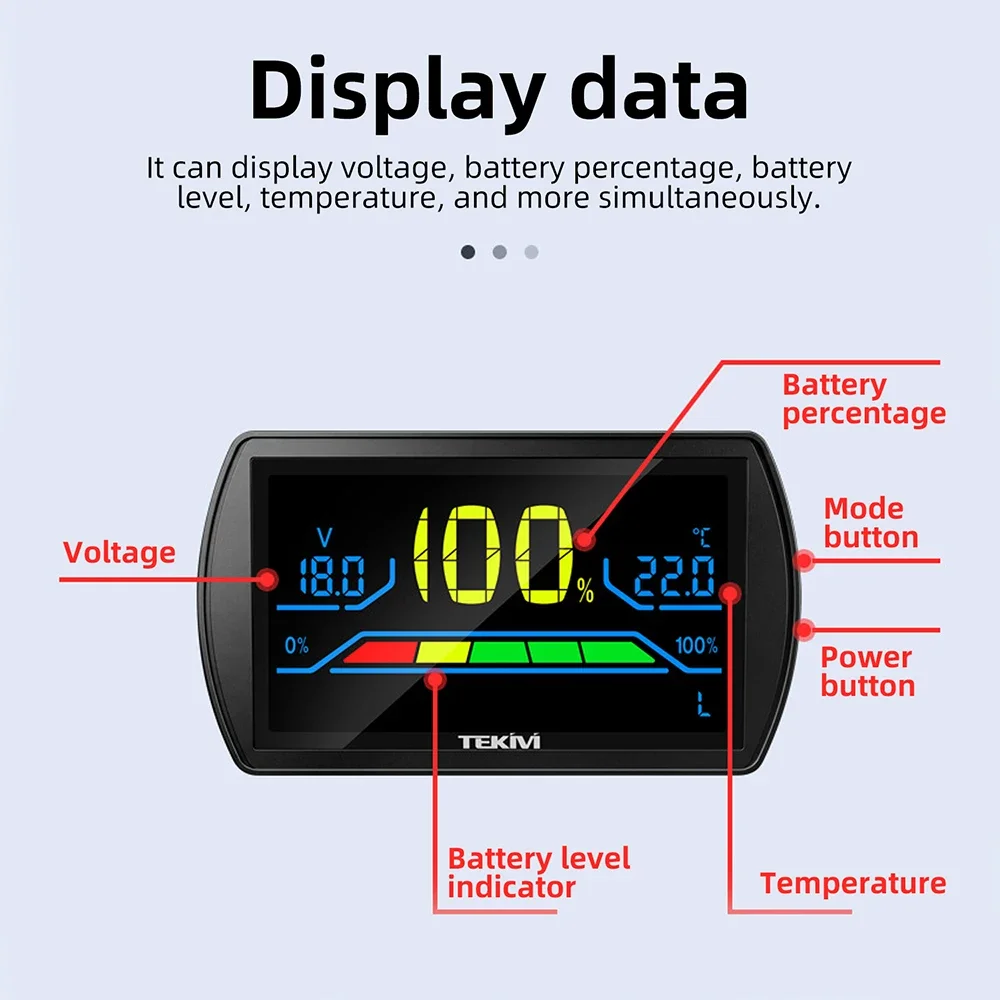 Digitales Lithium-Batterie-Voltmeter mit LCD-Display, 7-100V Weitbereich für Elektrofahrzeuge und Kraftwerke – Detail 14