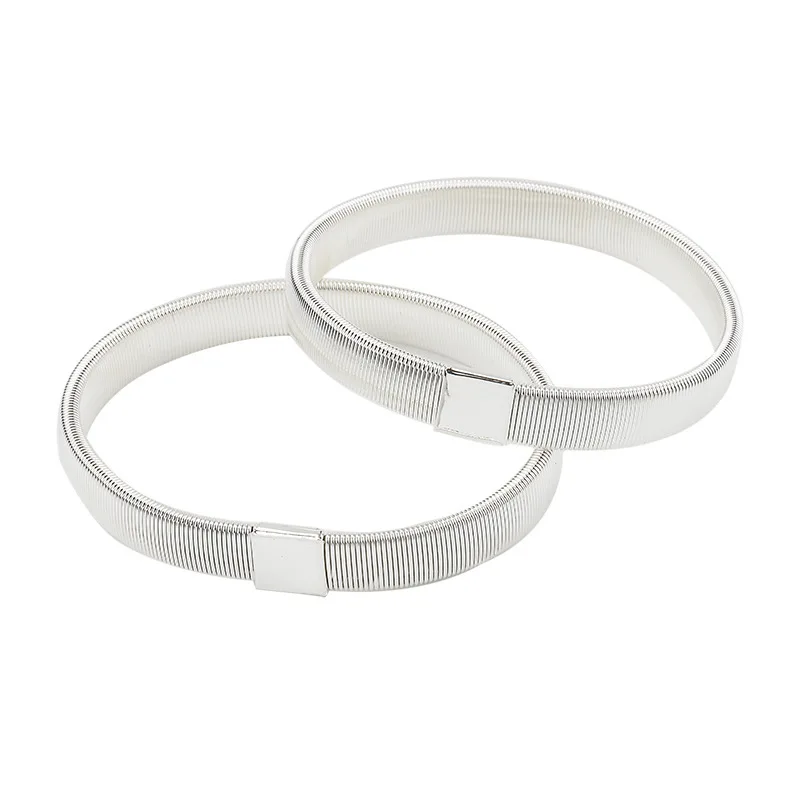 Metal Elastic Arm Band Unisex Stretchy Elastic Metal Sleeve Garters Mens Elasticated Arm Band Shirt Sleeve Holder Anti-Slip