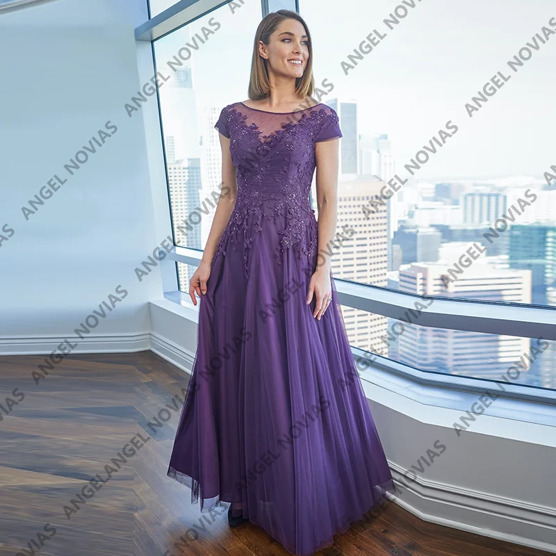 

Plus Size Long Purple Mother Of the Bride Dresses Dress for Weddings Customized Formal Tulle Vestido Fiesta Boda Invitada