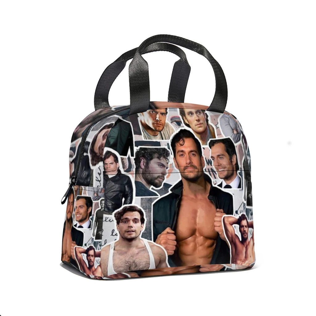 henry cavill photo collage Insulated Thermal Cooler Bag Lunch bag Foods Drink Storage Leakproof Picnic Camping Bags