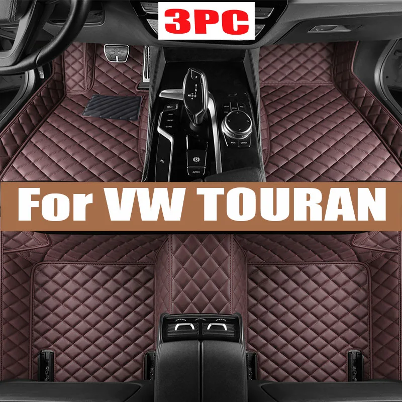 Car Floor Mats For VW TOURAN 7-seat 2006-2015 2014 2013 2012 2011 Custom Auto Foot Pads Automobile Carpet Cover interior