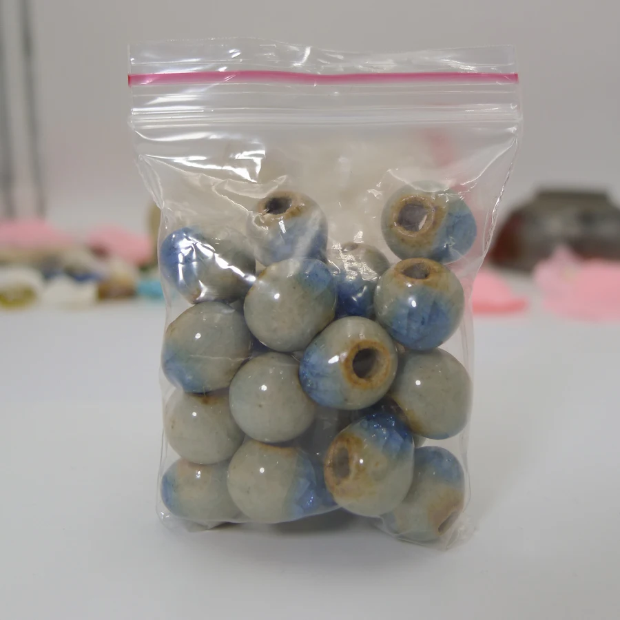10# 40pcs Sphere Ceramic Beads  Promotion China Porcelain Bead For Jewelry Making 10mm  Beads #A310B
