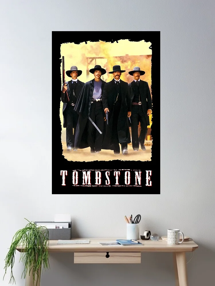 Tombstone (1993) Movie Print Art Canvas Poster, For Living Room Decor Home Wall Picture