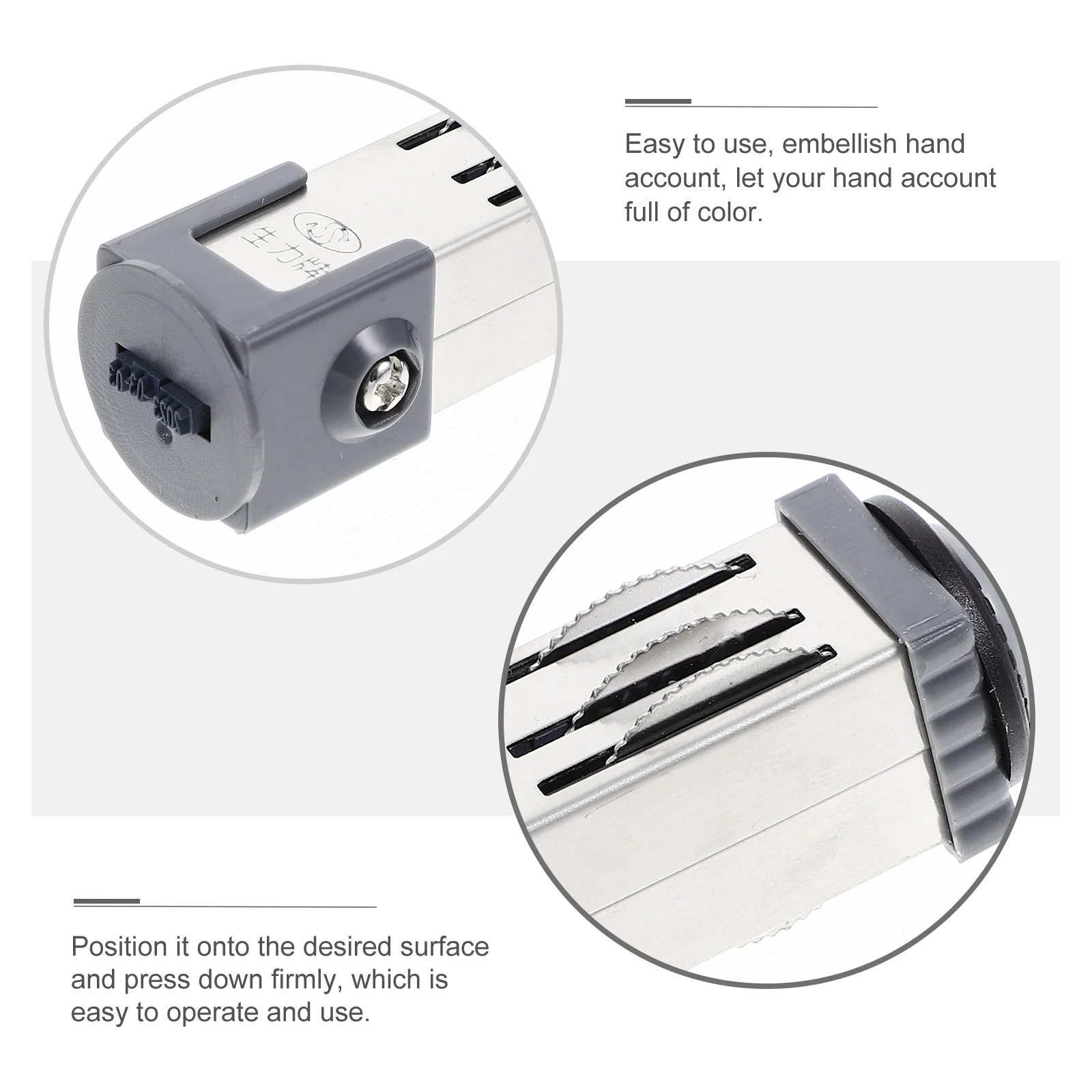 Date Stamp Material (round 21mm) DIY Roller Handheld Stamper Daily Use Time Handle Automatic Multipurpose for Metal