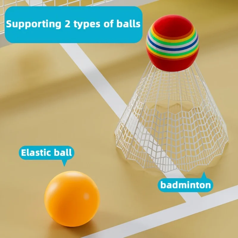 1set Mini Plastic Badminton & Tennis Combo Rackets with 2 Balls - Interactive Sports Set for Indoor/Outdoor Active Play ZSY