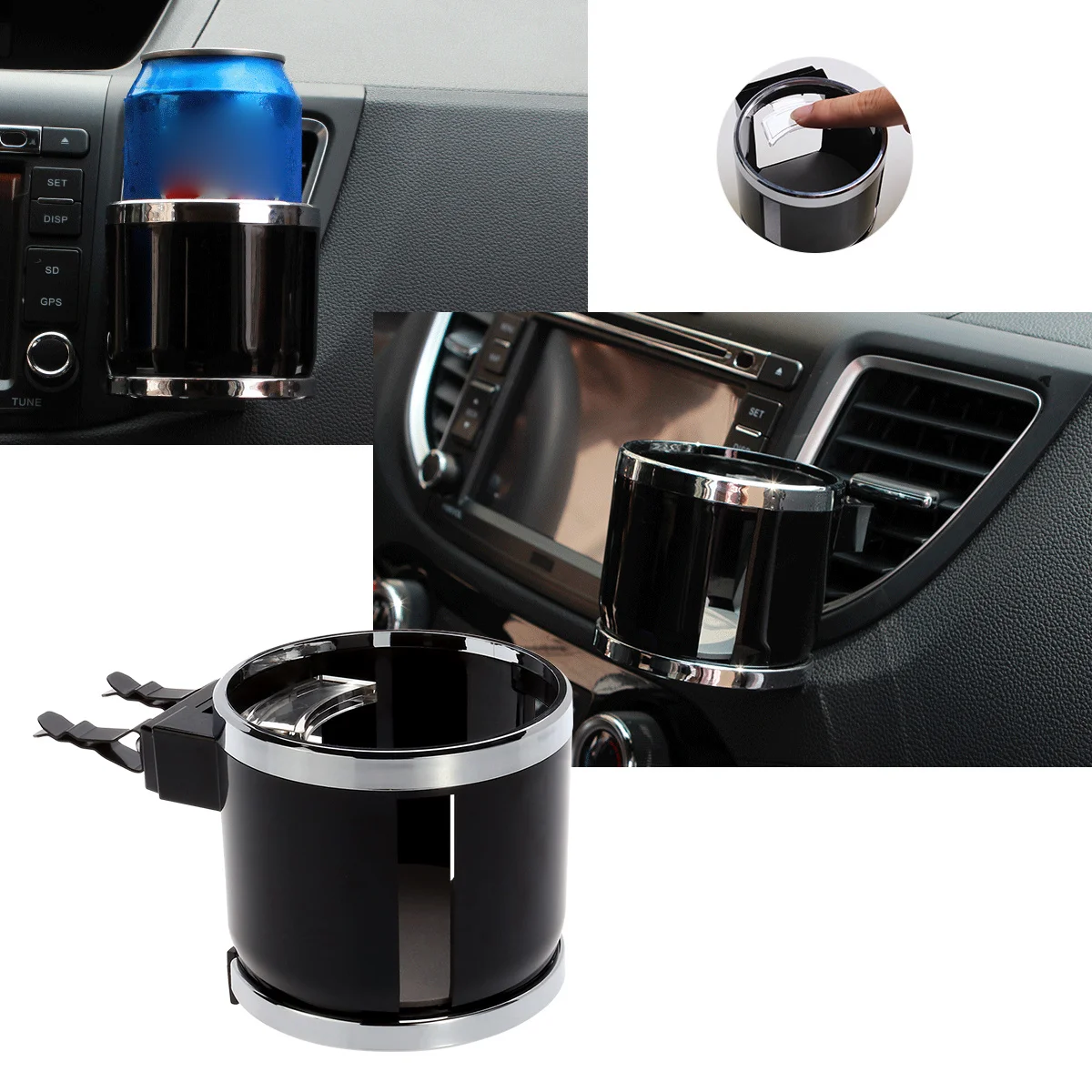 

Car Air Vent Cup Holder Phone Stand Drink Clip-on Bottle Mount PC Bottle Stand Holder Material Car Drink Organizer