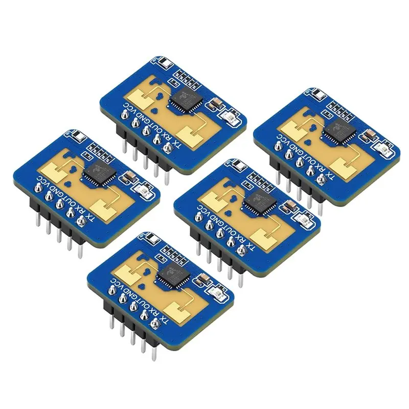 

【A43M】Human Wave Radar Sensor Module 5Pcs LD2410C 24Ghz ISM Band Millimeter Human Presence Detection Non Contact Serial Port Ena