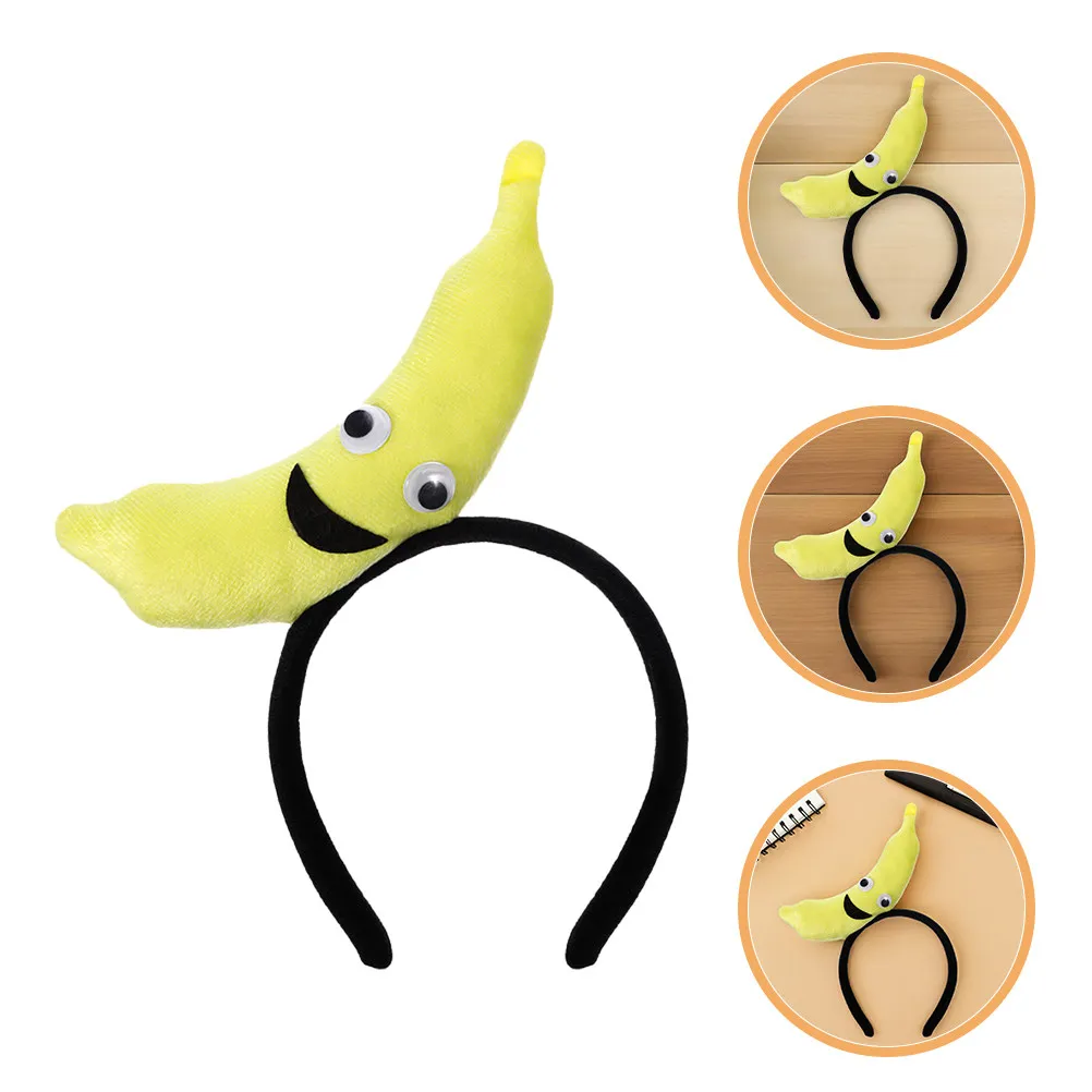 

3Pcs Banana Headband Yellow Tropical Fruit Hairband Party Costume Accessory for Women Girls Boys Luau Birthday Carnival Fun
