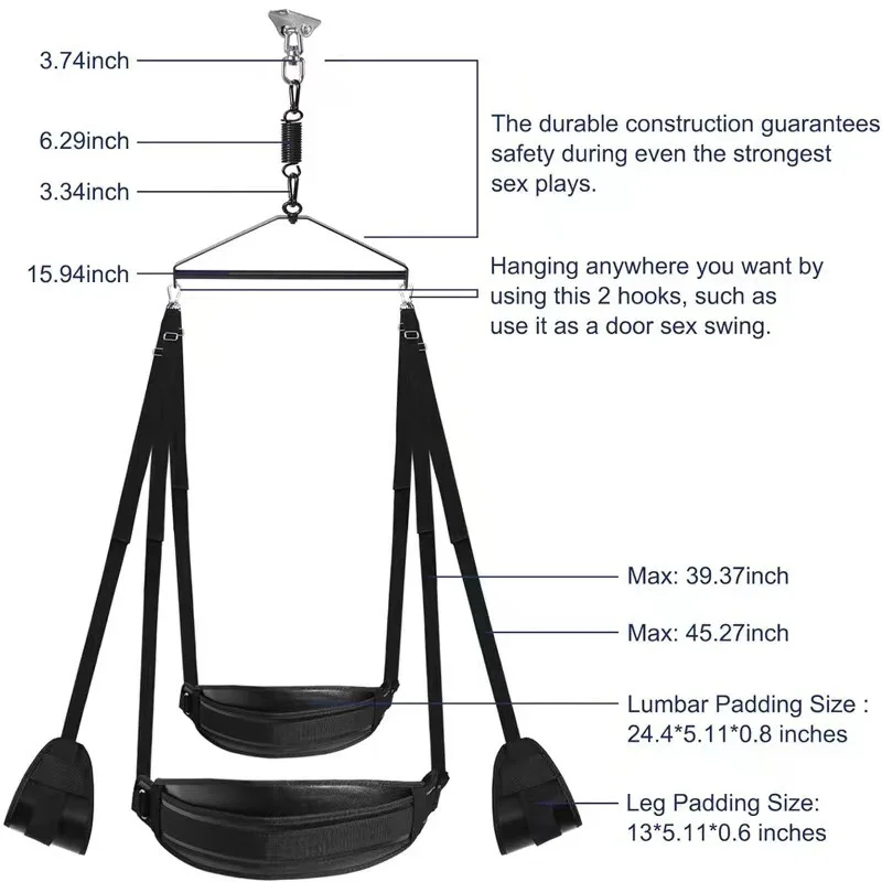 Sex Swing Metal Tripod Sexual Furniture Fetish Bondage Sex Toy for Couples Women Adult Products Chairs Hanging Pravate Game BDSM