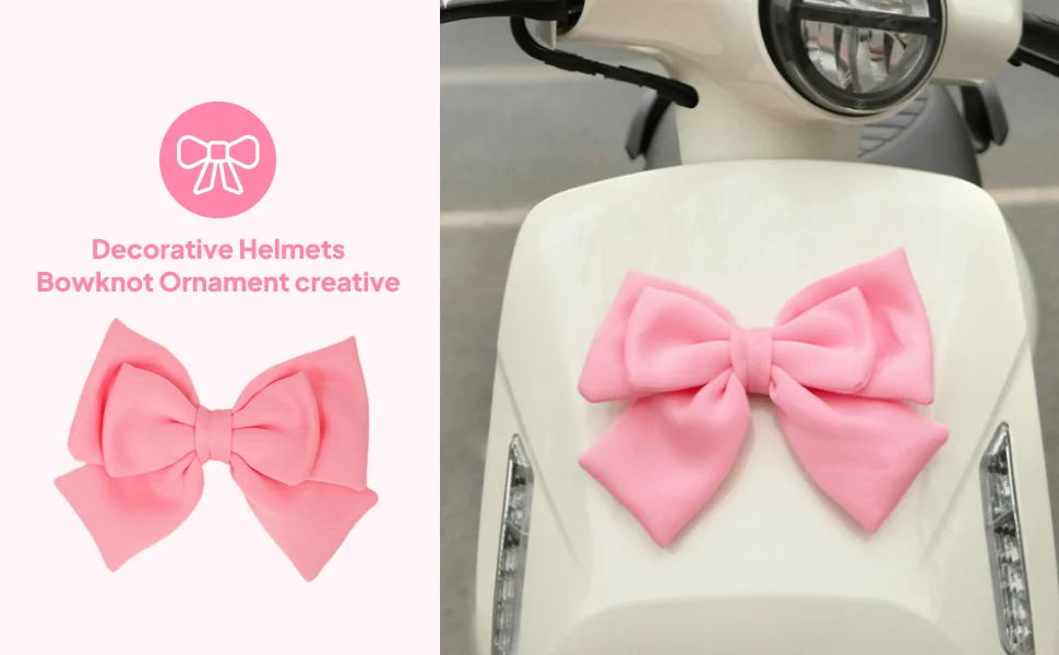 Charming Helmet Bow Decoration Skating Helmets Decor Decorative Lightweight Adorable Bow for Riding Skiing Motorcycle