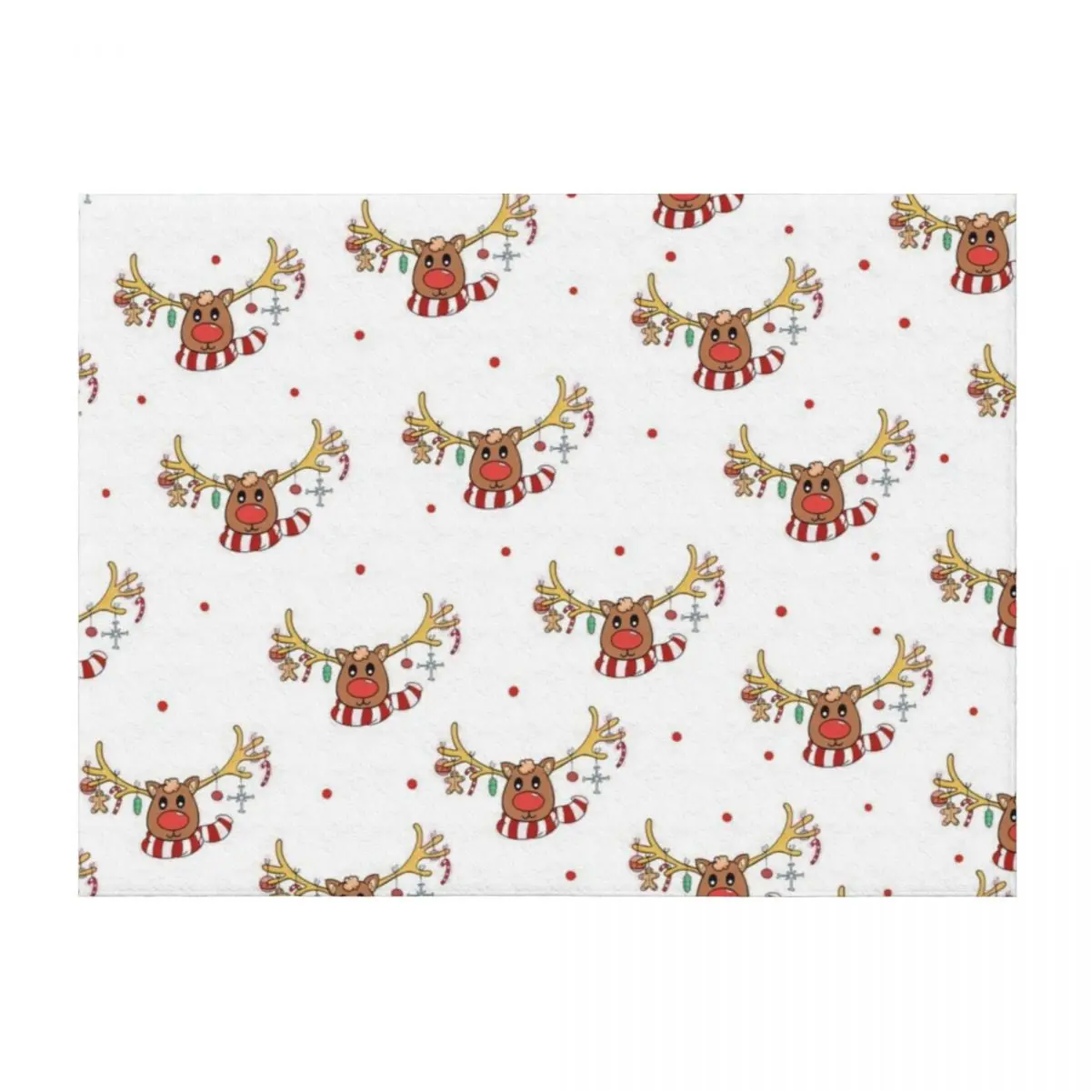 

christmas reindeer Throw Blanket funny gift Flannels Comforter sofa bed Blankets