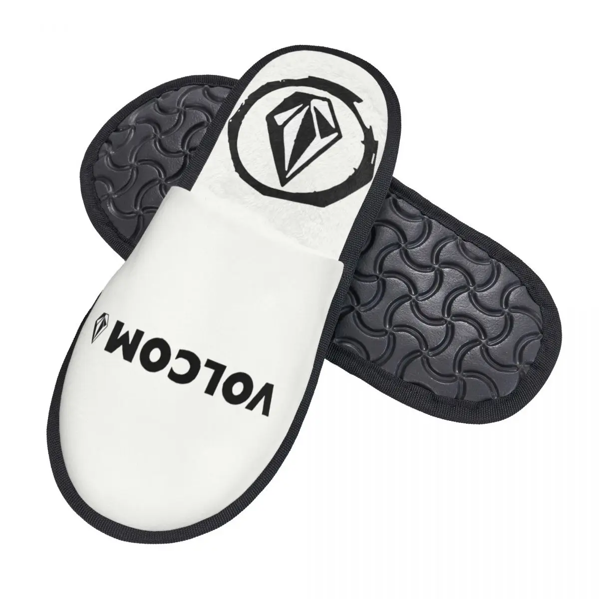 Custom Volcoms Symbol Memory Foam Slippers Women Comfy Warm House Slippers