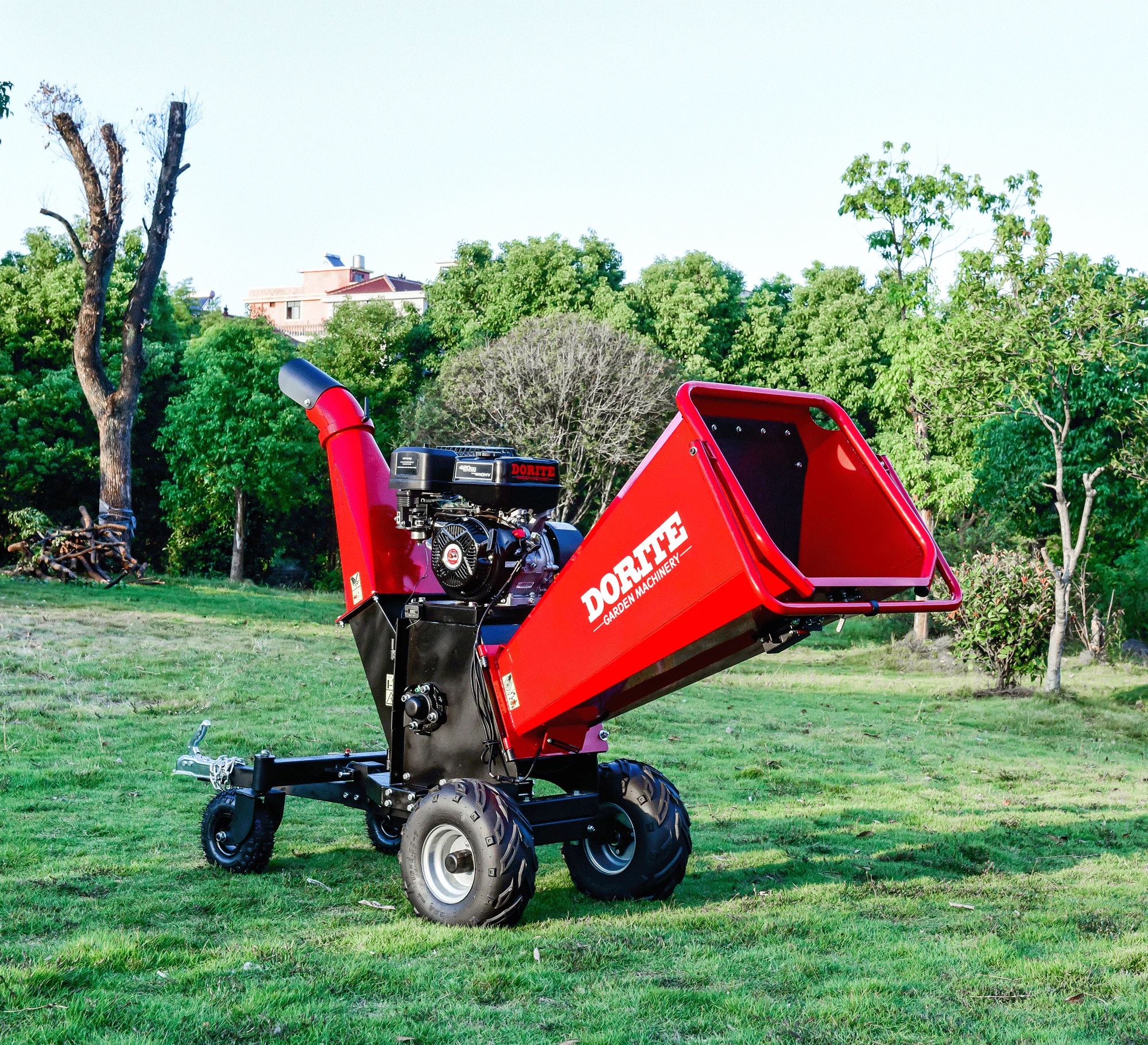 

K-Maxpower Wood Chipper Mobile 15 Garden Shredder Tree Branch Crusher Home Leaf Shredder Cutting Machine for Forest Working