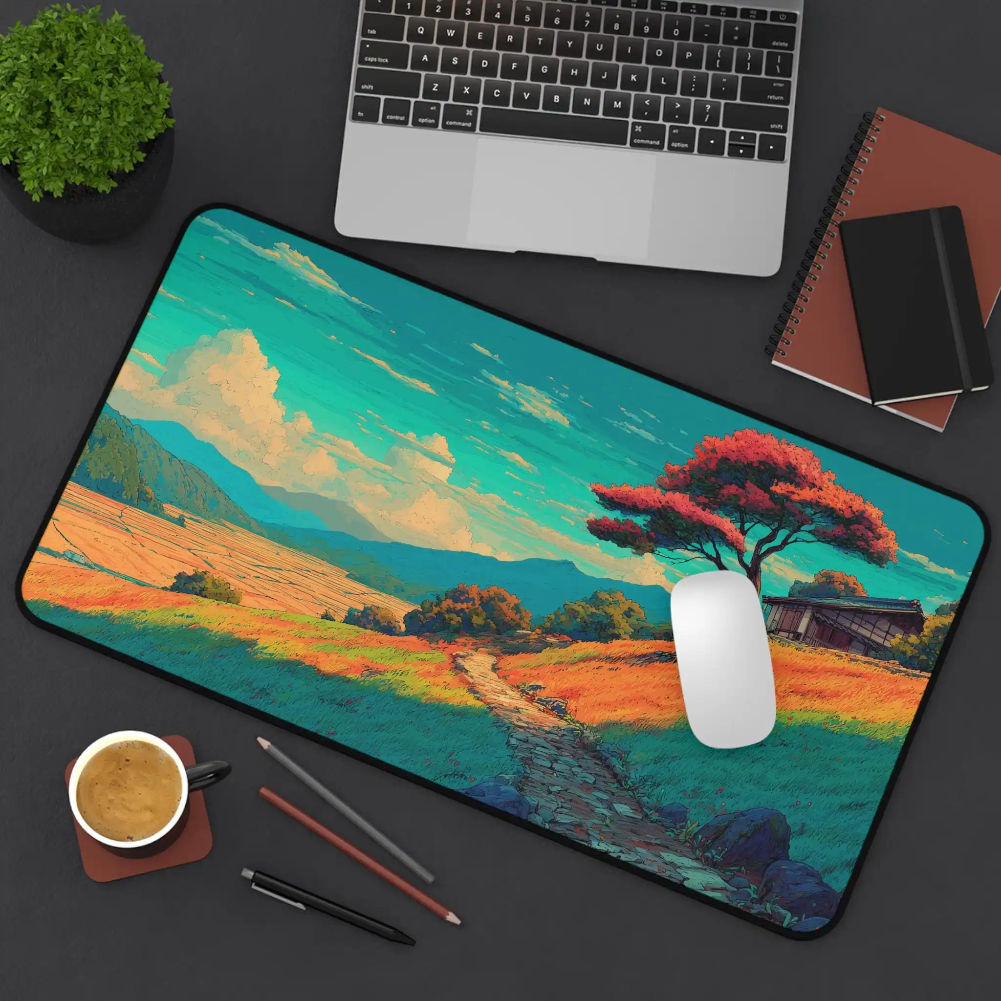 Country-style Cartoon Mouse Pad, Cute Tabletop Decoration,non-slip and Waterproof Gaming Mouse Pad,the Perfect Gift for Friends.
