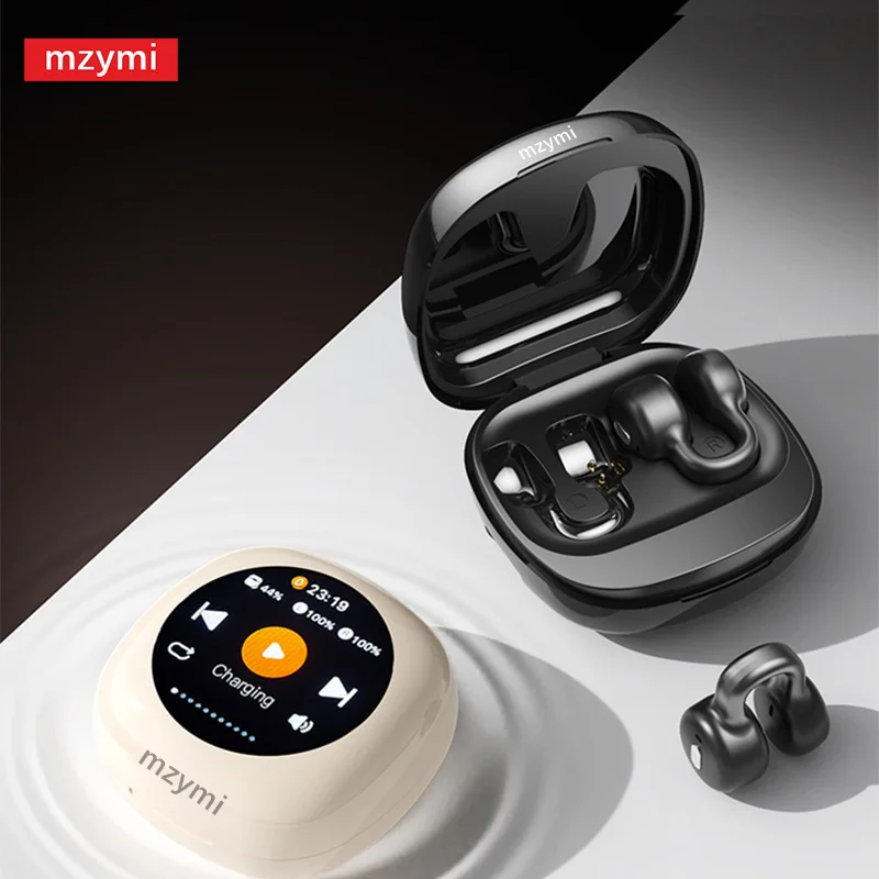 Mzymi ct11 fone de ouvido aberto condução óssea sem fio bluetooth5.3 fone esporte clipe à prova dwaterproof água para xiaomi