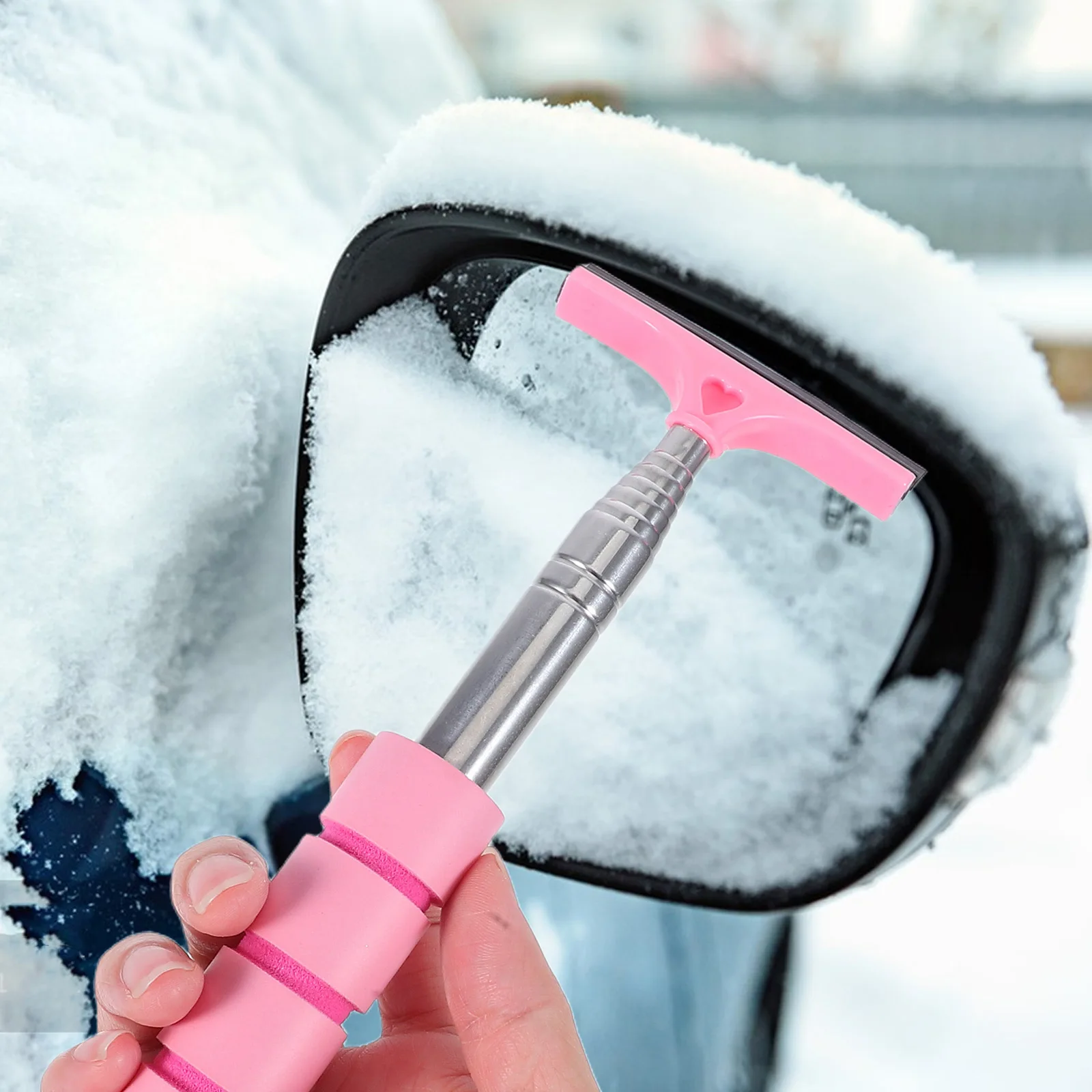 سيارة مرآة الرؤية الخلفية ممسحة تلسكوبي متعدد الوظائف المطر مقاومة أداة تنظيف المياه للزجاج الأمامي الجانب الزجاج السيارات #5