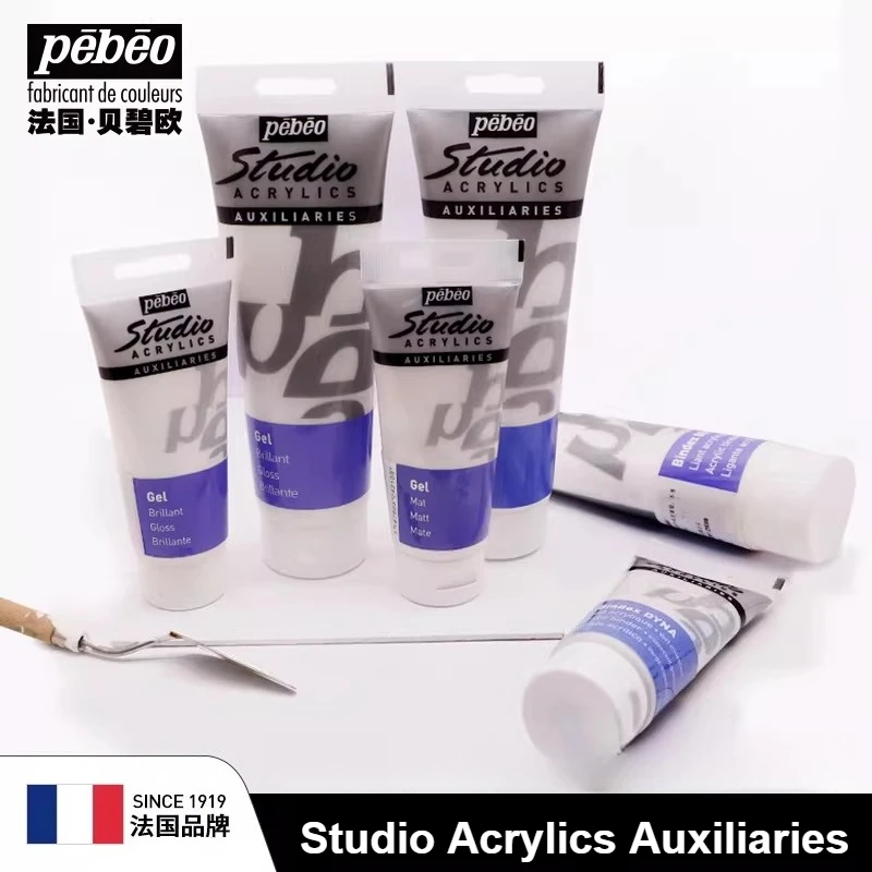 100/250ml PEBEO Studio Acrylic Auxiliaries Gloss / Matt Gel,Non-yellowing Gel Designed for Use with Acrylic Colors Transparency,