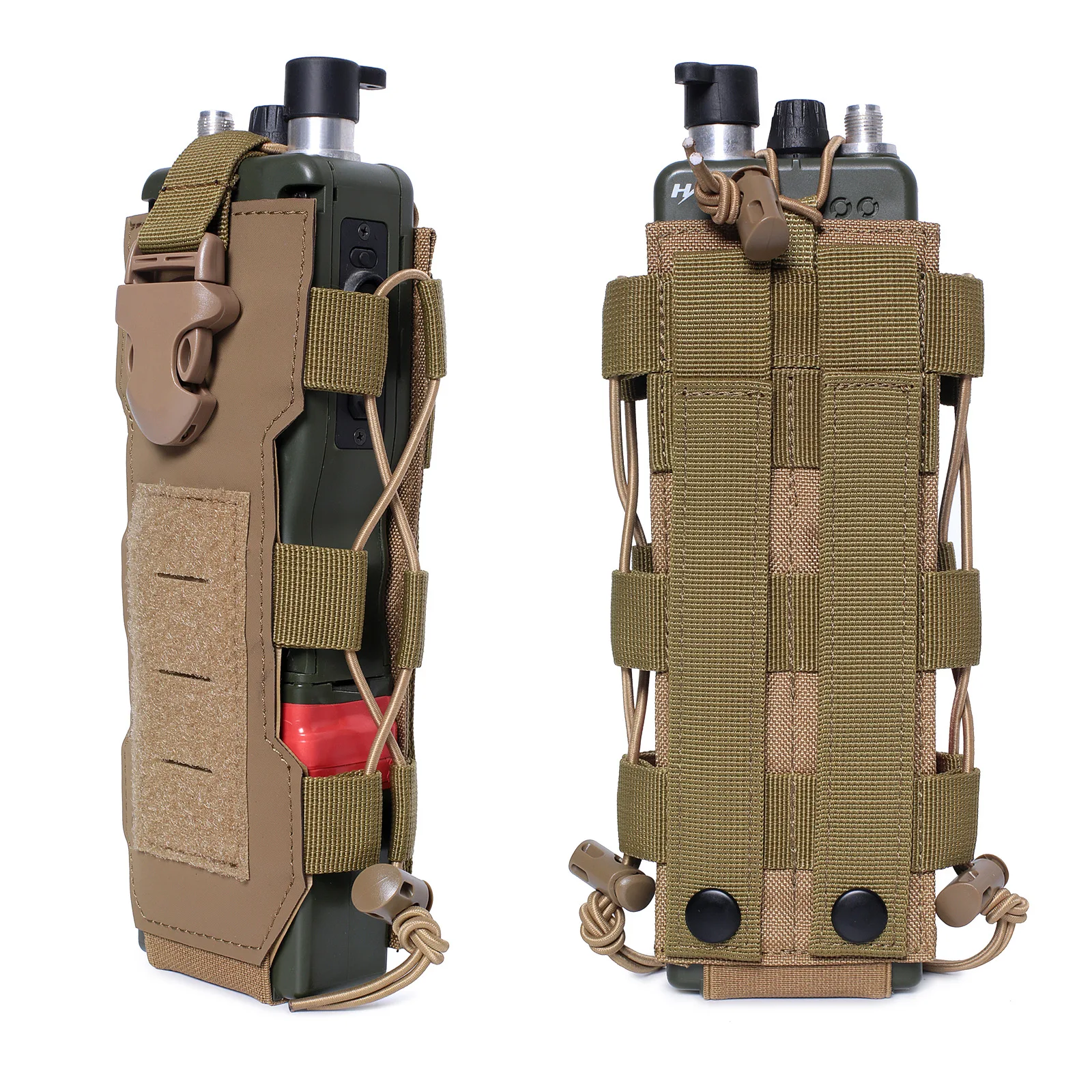 Tactical Molle Water Bottle Pouch Radio Canteen Cover Holster Waist Pack Kettle Bag Hunting Hiking Travel Kettle Holder Bags