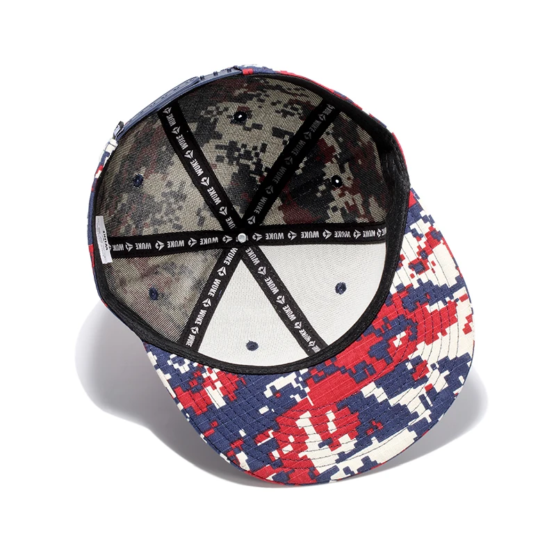 Boné de beisebol camuflado masculino e feminino, chapéu snapback hip-hop, 5 painéis, casquette, 18 estilos, verão