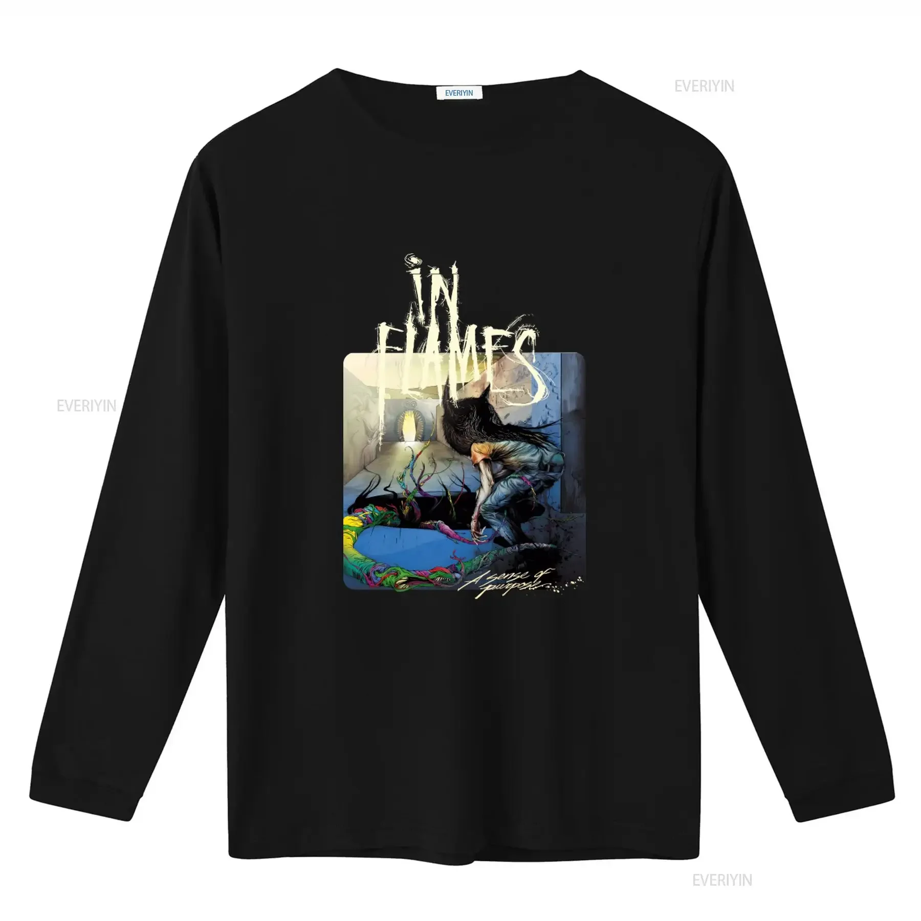 IN FLAMES A SENSE OF PURPOSE Cotton T shirt All Sizes S 4XL VN1005 vintage Washed graphic Unisex streetwear homme fashion