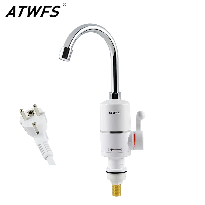 Calentador de agua eléctrico sin tanque, calentador de grifo de agua caliente instantáneo para cocina, calentador de agua instantáneo, 3000w, 220v