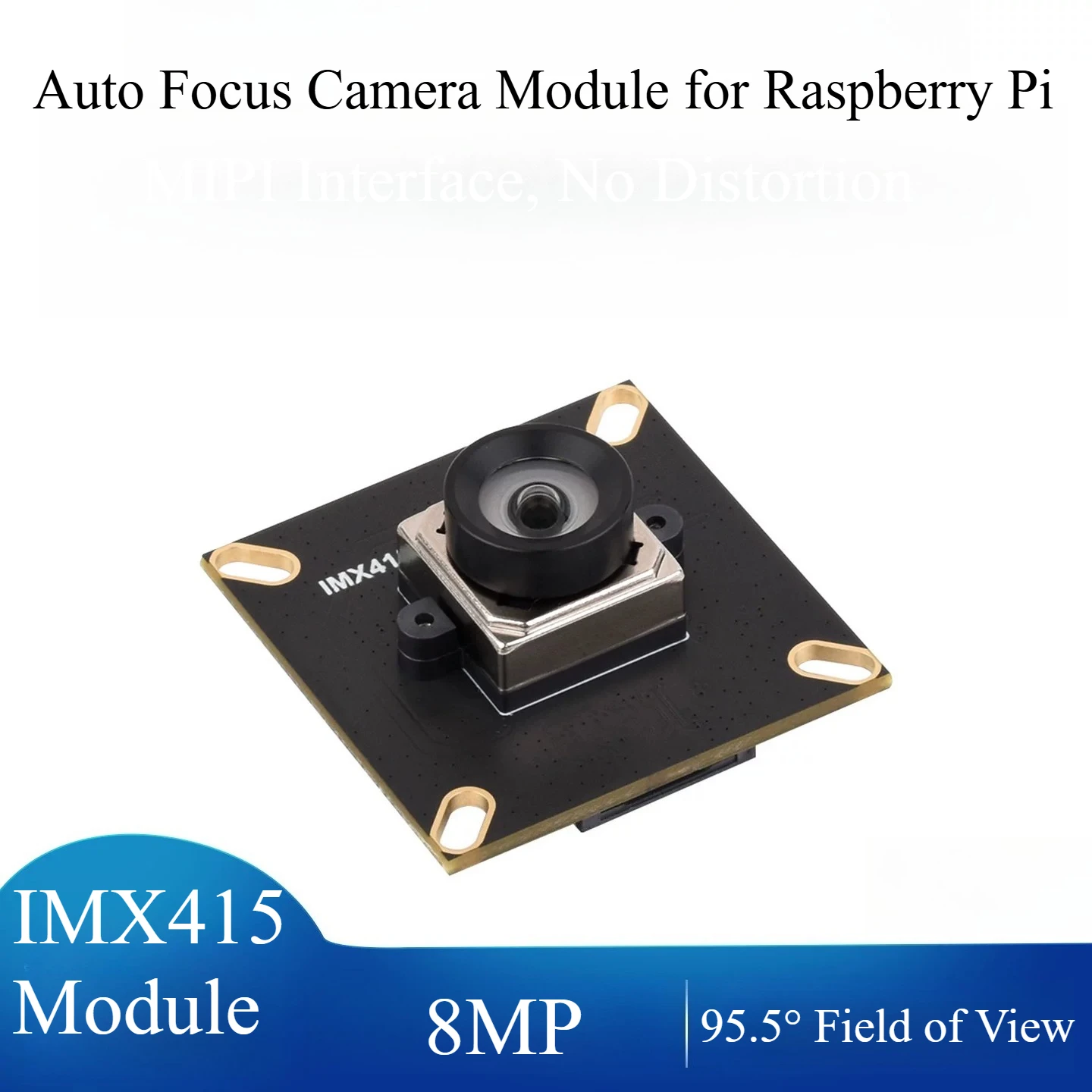 Sony IMX415 High Resolution Camera Module, Auto Focus Lens, Supports Raspberry Pi 5/4/3/Zero, for Embedded Vision Projects