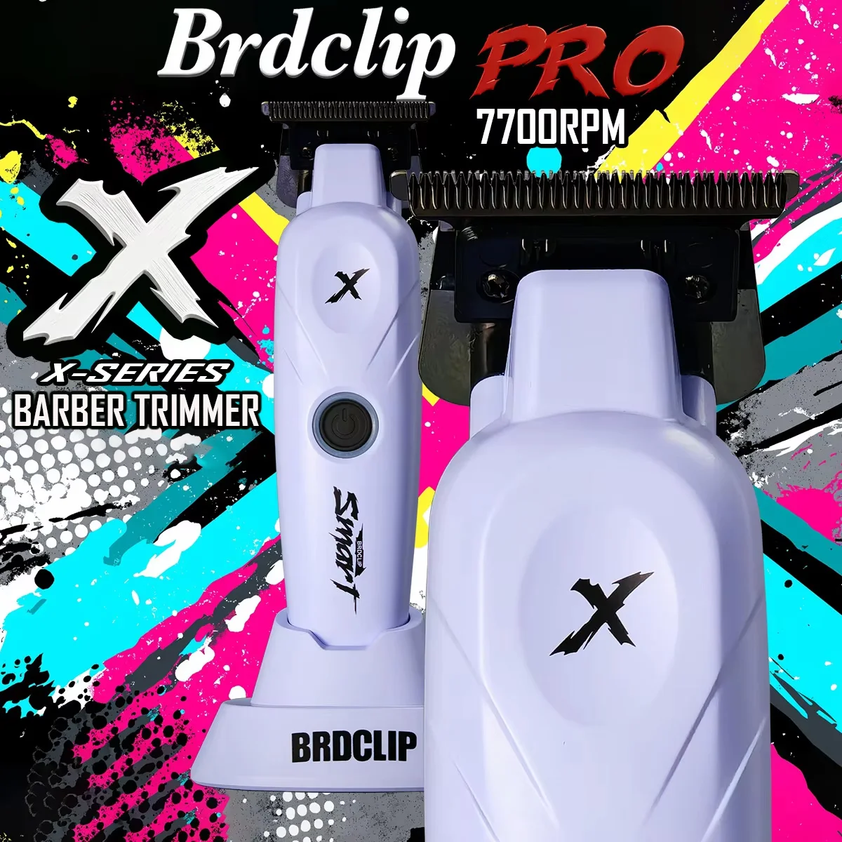 

BRDCLIP PRO Professional Hair Trimmer Barber Hair Clipper Haircut Finishing Machine DLC Blade Base charger for Man