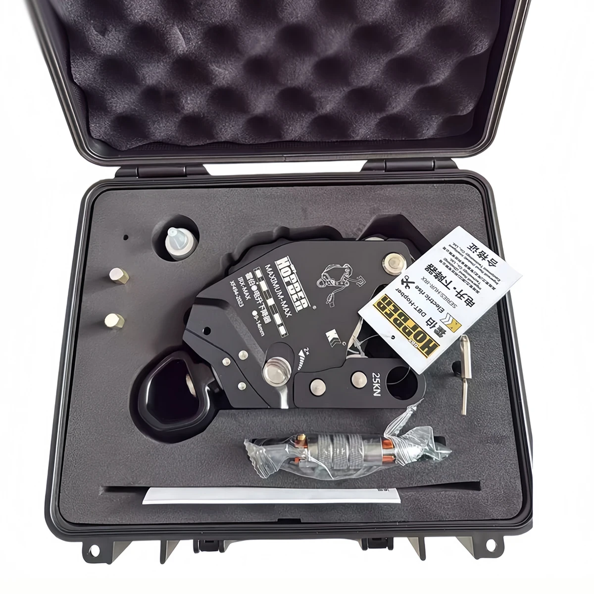 HOPBER electric descender device load 350kg，lifting/lowering Device for Aerial work rope wheel Non-slip for 9-14mm , New