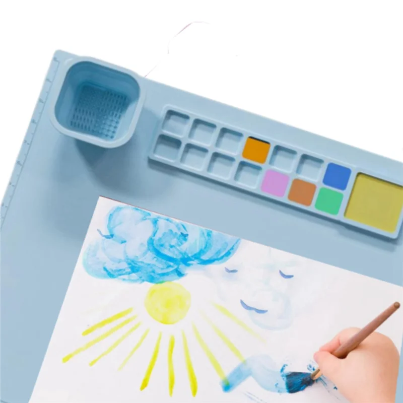 AF95-1PC Washable Silicone Craft Graffiti Painting Mat Children's DIY Silicone Painting