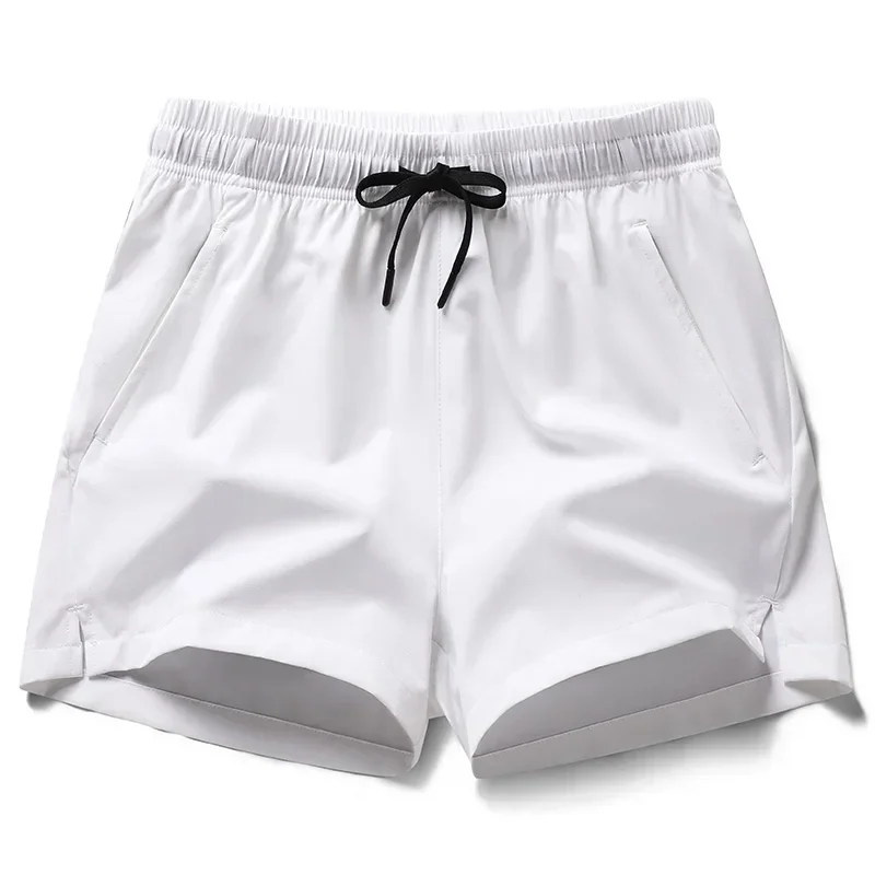 Pantalones de chándal ligeros para hombre, Shorts informales con bolsillos, básicos, de Color sólido, para correr en la playa, novedad de verano