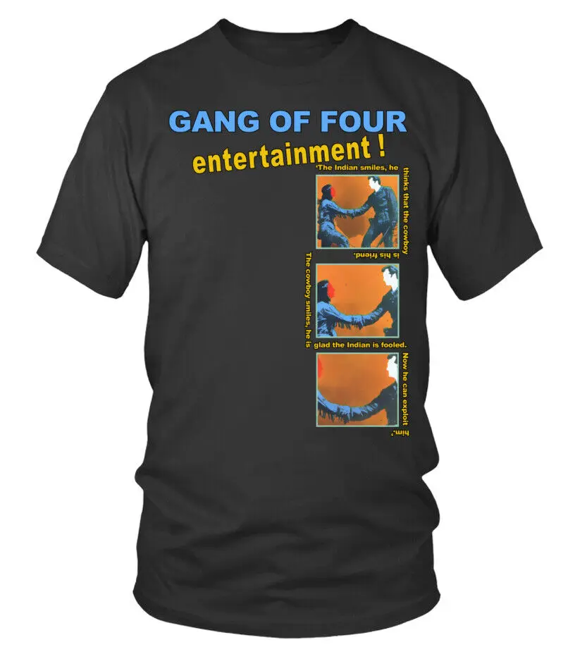 M-4XL Cotton T-Shirt Gang Of Four Entertainment! Jon King Andy Gill