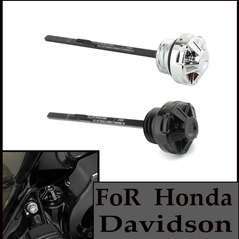 FoR Harley Davidson Touring Road King Street Glide FLHR FLRT FLHX 2017-2022 Dipstick de óleo de motor de motocicleta