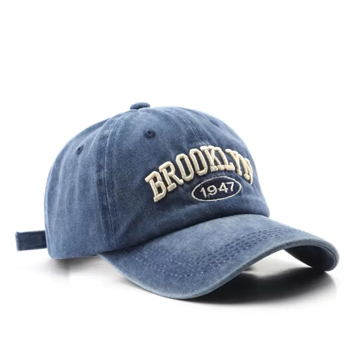 Herren Vintage Kappe mit Buchstaben-Stickerei für Outdoor-Reisen, Damen Sonnenschutz-Kappe, Paar-Baseballkappe für den täglichen Gebrauch – Detail 6