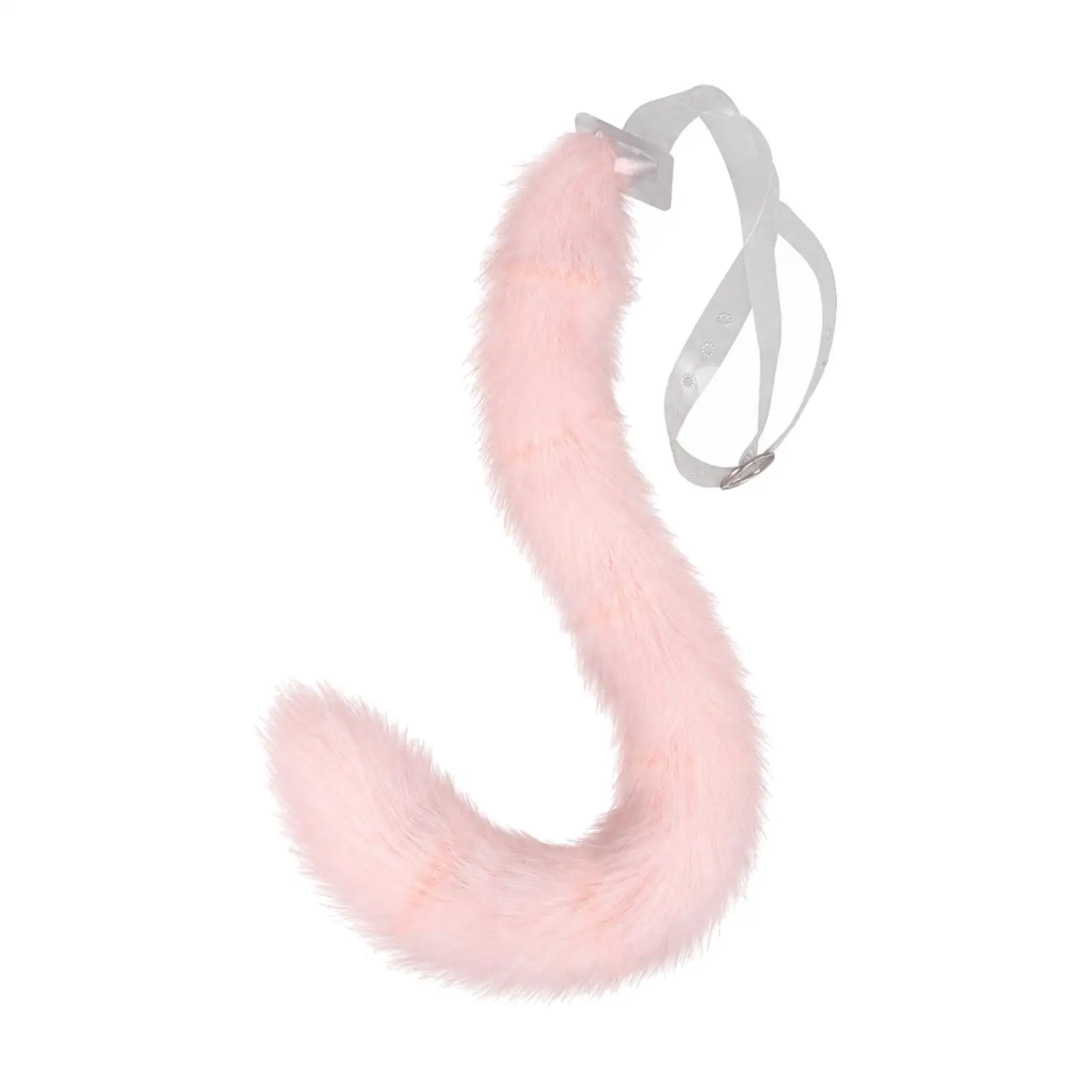 Cute Feline Costume Accessory Set Headband and Tail for Cosplay Party Fairy Tail Inspired Plush Cat Ears with Waist Buckle
