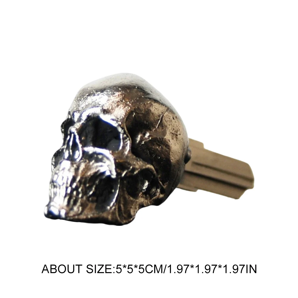 

Metal Demon Skull Key Cap Decorative Key Accessory Demon Skull Key Pendant for Most Motorcycles Halloween Party Favors