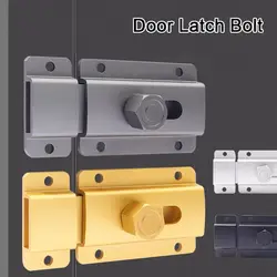 New Aluminum Alloy Door Latch Hardware Durable Door Lock Buckle Anti-theft Security Bolt Latch Door