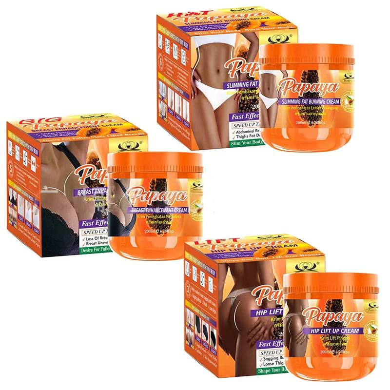 

200g Papaya Body Cream Chest and Buttocks Plump Cream Firming lift and pull Massage Heating Cream Skincare