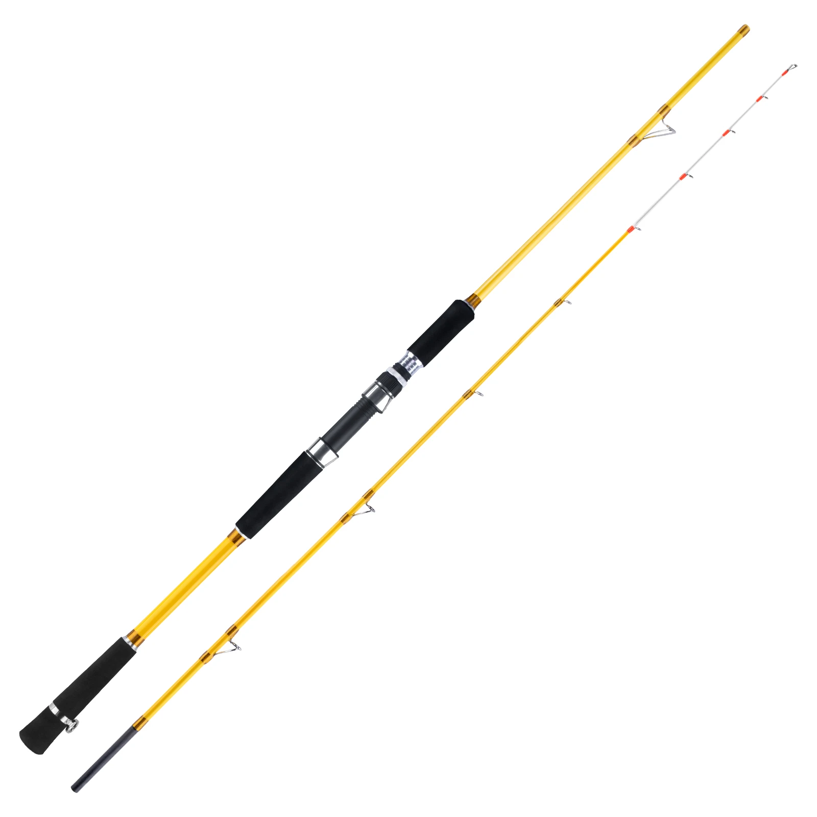 2.1M 2.4M Spinning/Casting Fishing Rod Fast Action MH Power Ceramic Guides EVA/Graphite Offshore Fishing Pole Saltwater Yellow