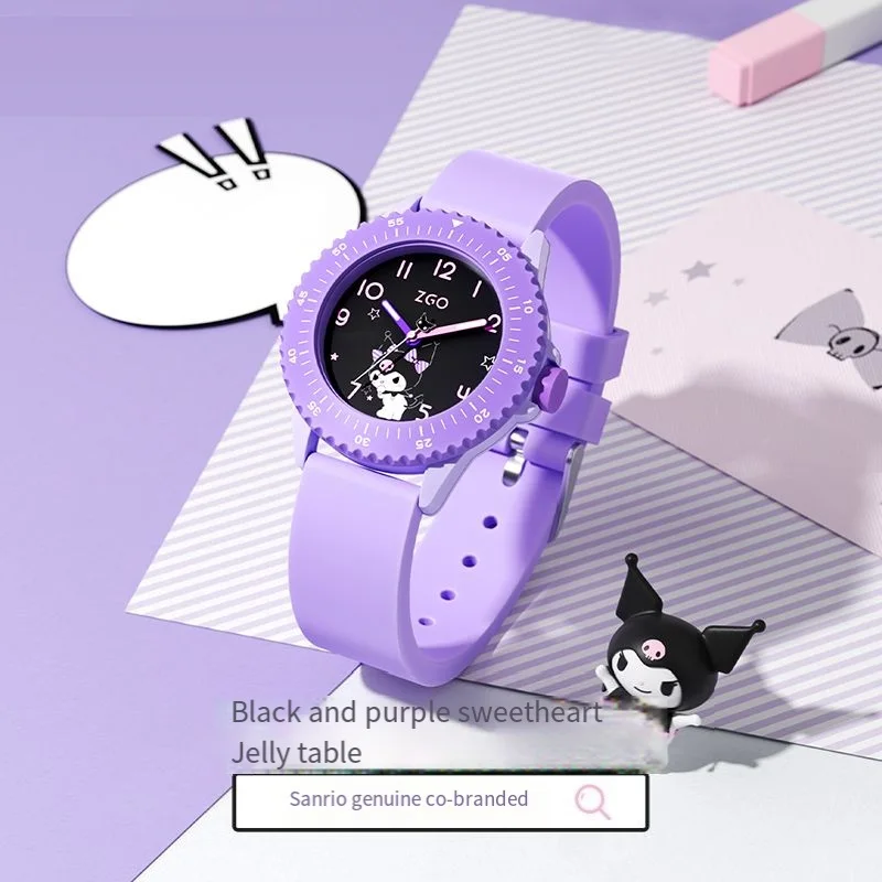 

Sanrio Kuromi новые студенческие водонепроницаемые часы с героями мультфильмов для девочек, милый светящийся указатель, стильный красочный, красивый подарок на день рождения