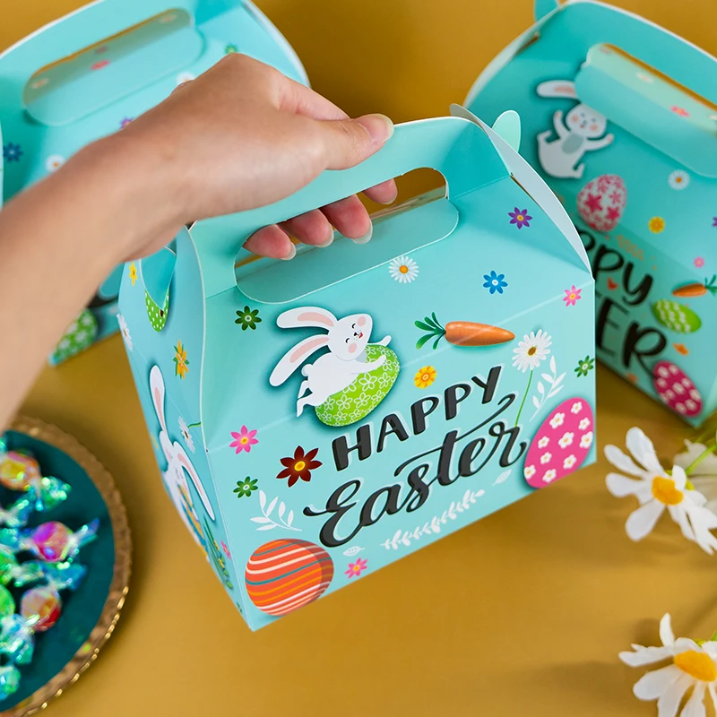 StoBag Easter Party Gift Packaging Protable Box Decorationg Candy Cake Cookies Chocolate Snack Toy Desserts For Meeting Suppily